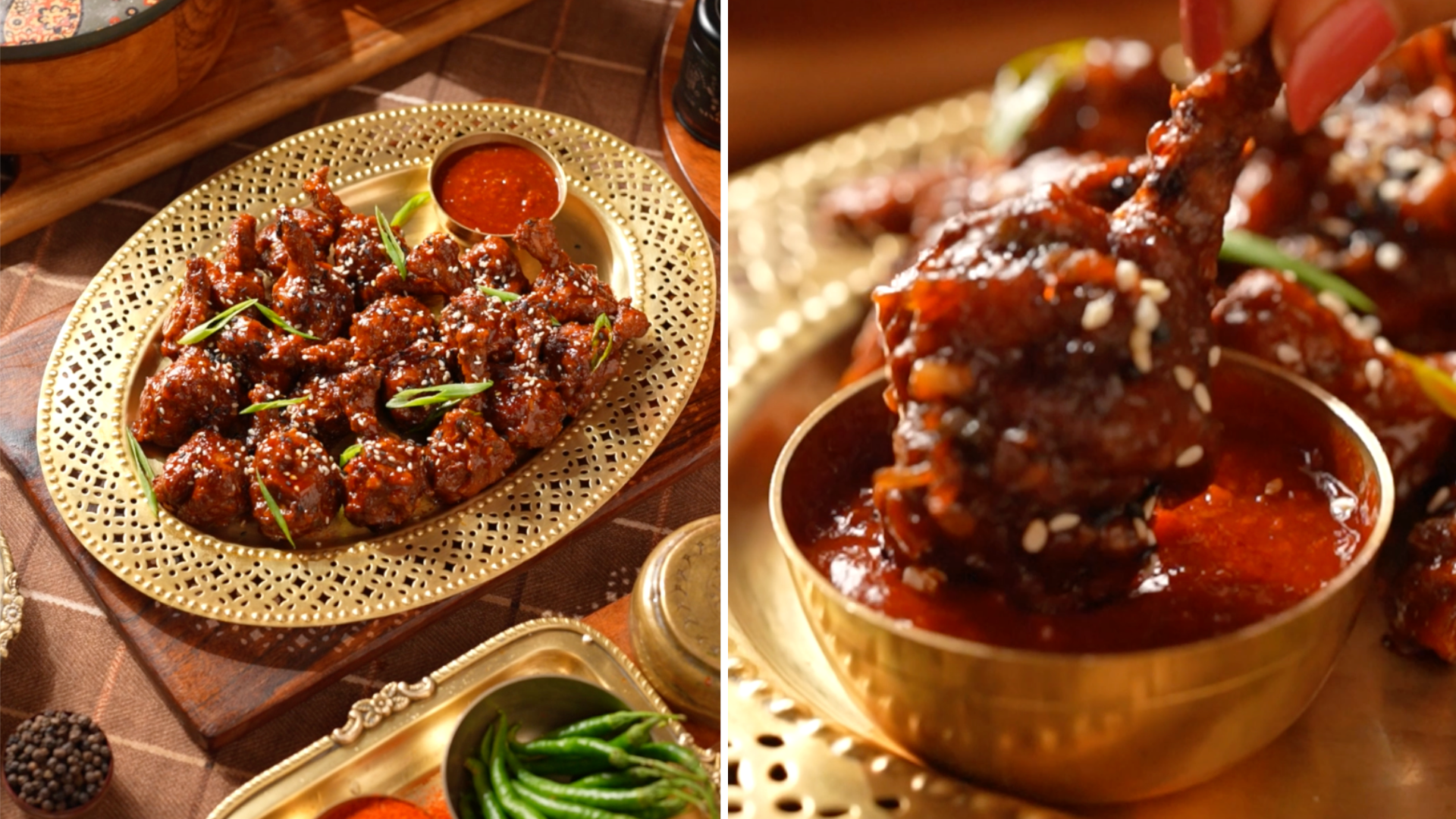 Chicken Lollipops in a Sticky Vindaloo Glaze