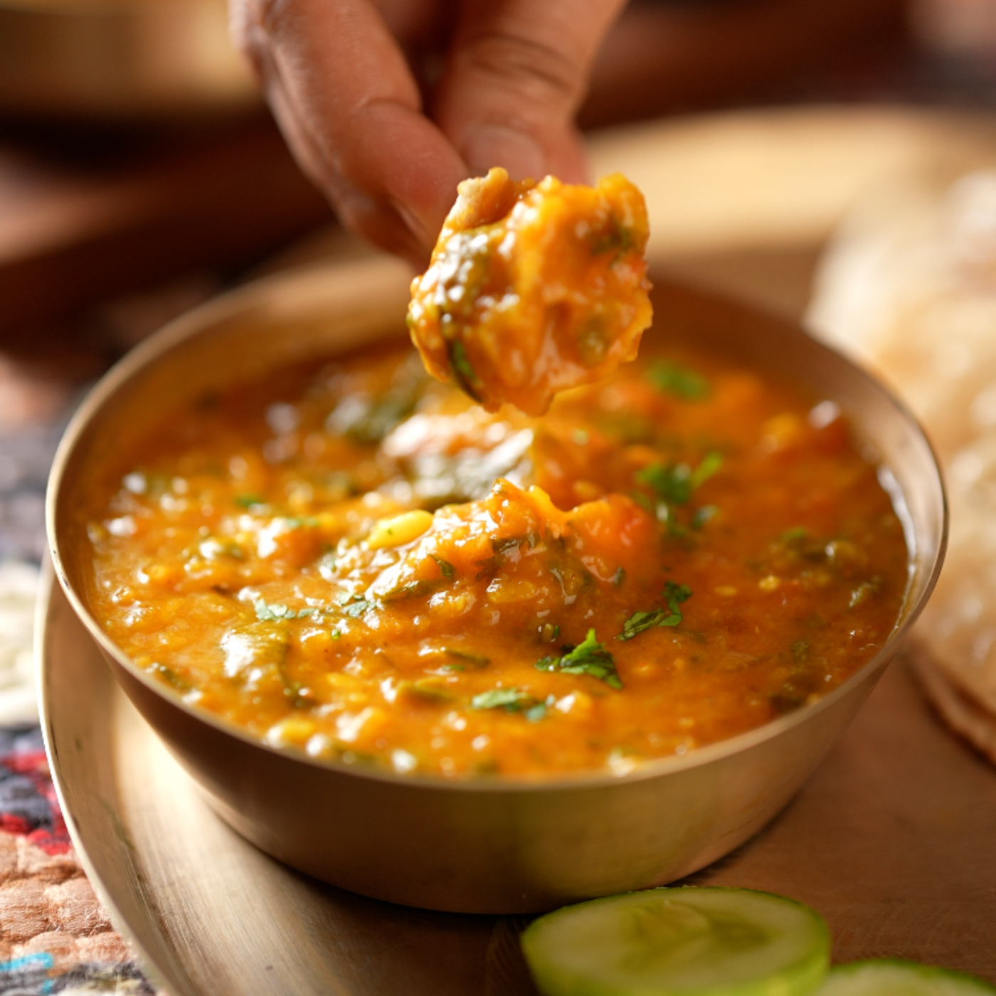 Dal Palak (Lentil & Spinach) — the finished dish