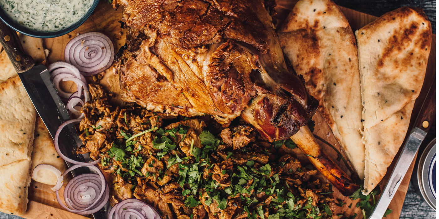 Roast Lamb Raan — the finished dish