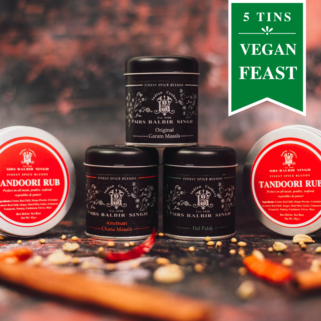 5-PACK: The Vegan Feast Collection - Gourmet Indian Spice Blends by Mrs Balbir Singh®
