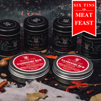 6-PACK: The Meat Feast Collection - Gourmet Indian Spice Blends by Mrs Balbir Singh®