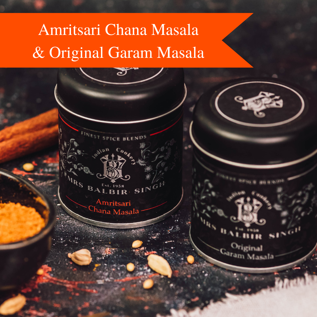 2-PACK: Amritsari Chana Masala & Original Garam Masala - Gourmet Indian Spice Blends by Mrs Balbir Singh®