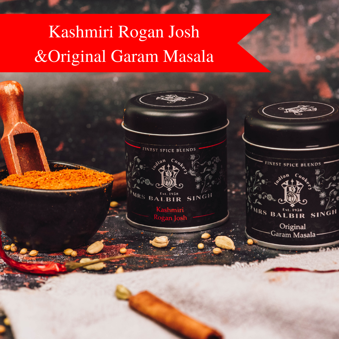 2-PACK: Kashmiri Rogan Josh & Original Garam Masala - Gourmet Indian Spice Blends by Mrs Balbir Singh®